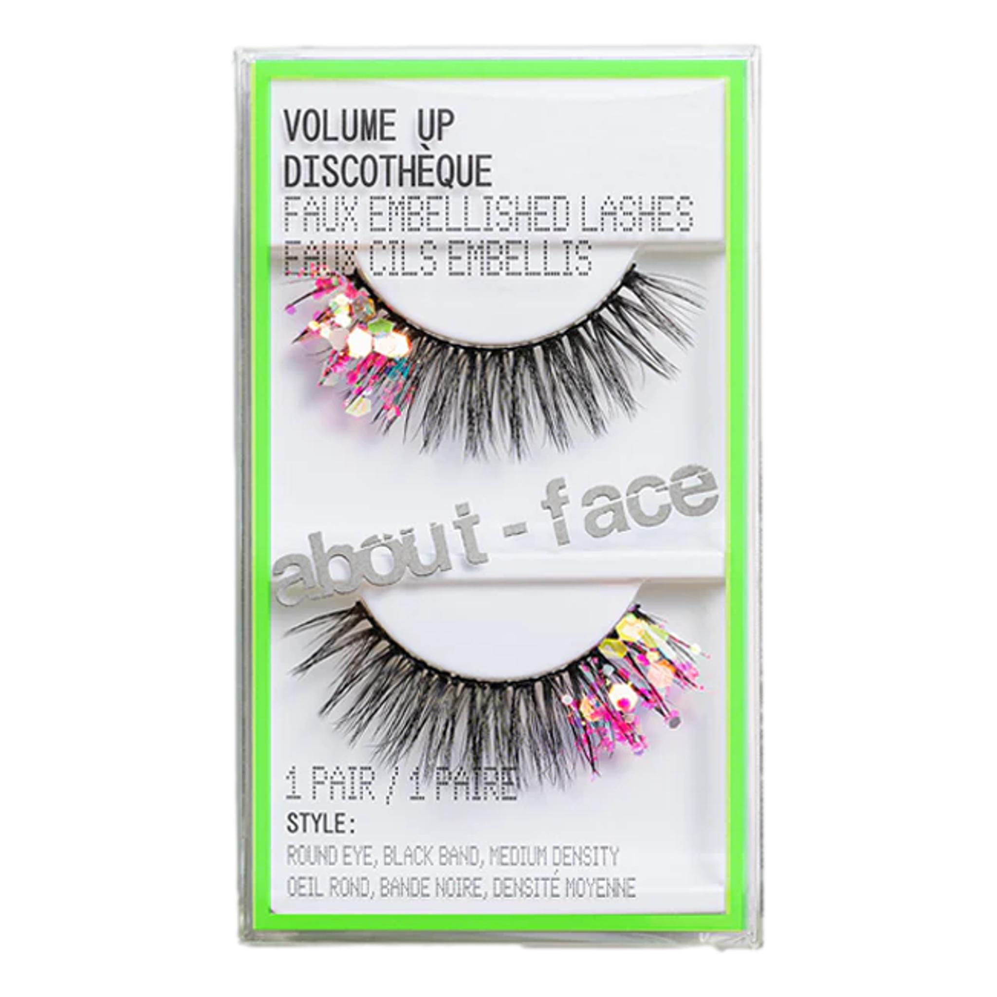about-face VOLUME UP High drama faux lashes, DISCOTHÈQUE